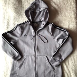 Adidas Light Gray Fleece Jacket